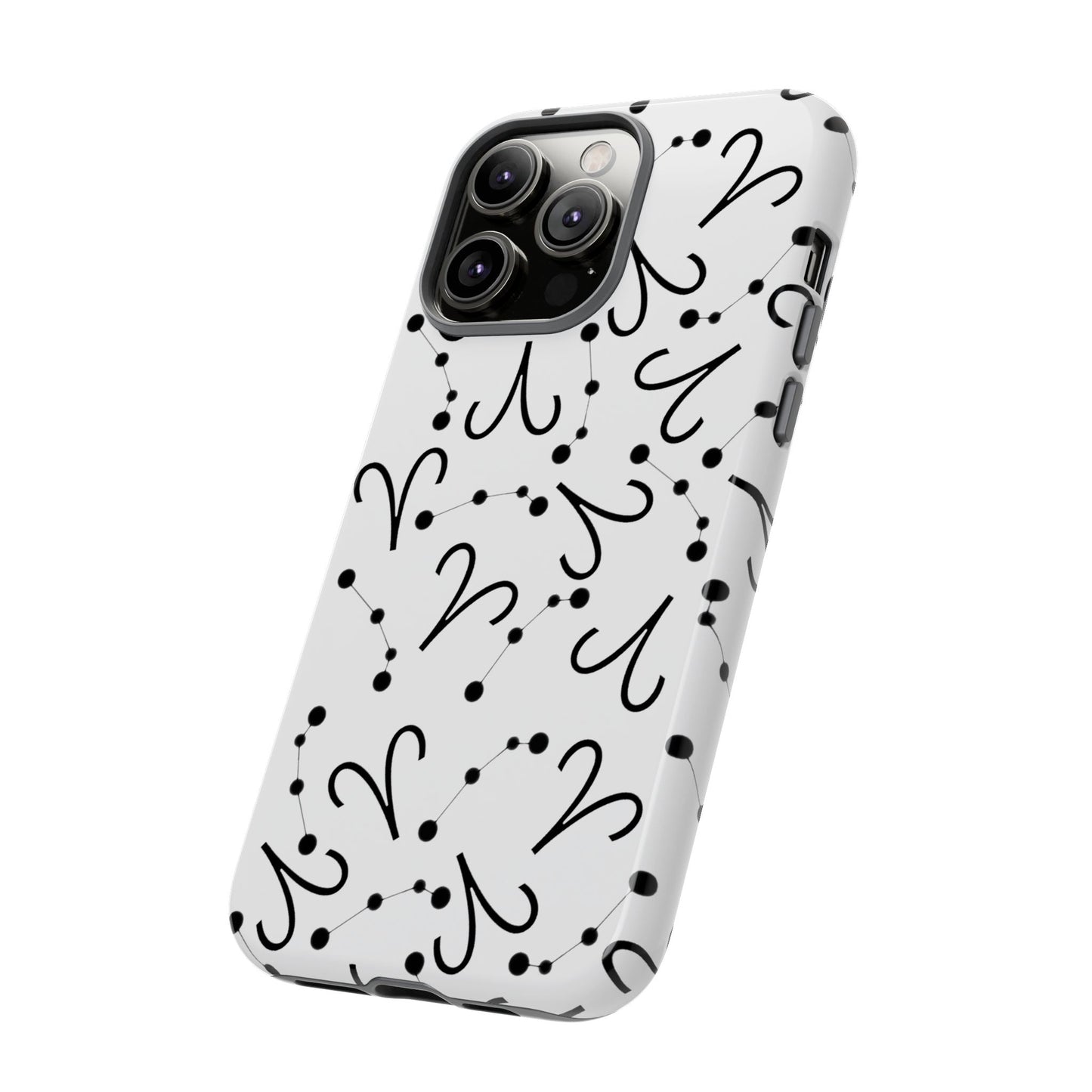 Tough Cases with the Aries Zodiac sign for iPhone, Samsung Galaxy, and Google Pixel devices