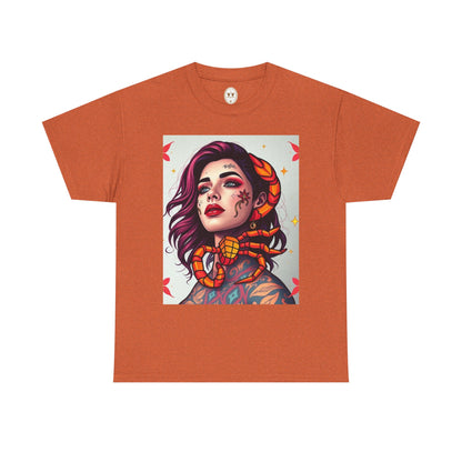 Unisex Heavy Cotton T-Shirt, Scorpio, Zodiac v3, Sexy Art