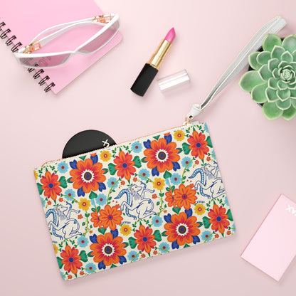 Clutch Bag, Virgo, Zodiac, Flower Pattern