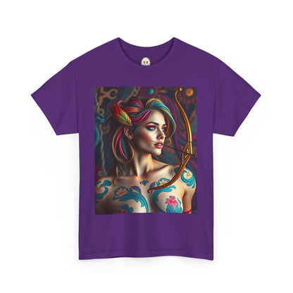 Unisex Heavy Cotton T-Shirt, Sagittarius, Zodiac v1, Sexy Art