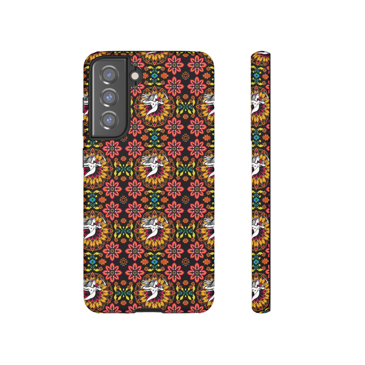 Tough Cases, Sagittarius, Zodiac v2, Flower Pattern