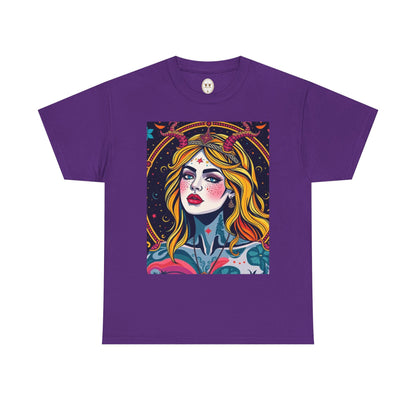Unisex Heavy Cotton T-Shirt, Virgo, Zodiac v2, Sexy Art