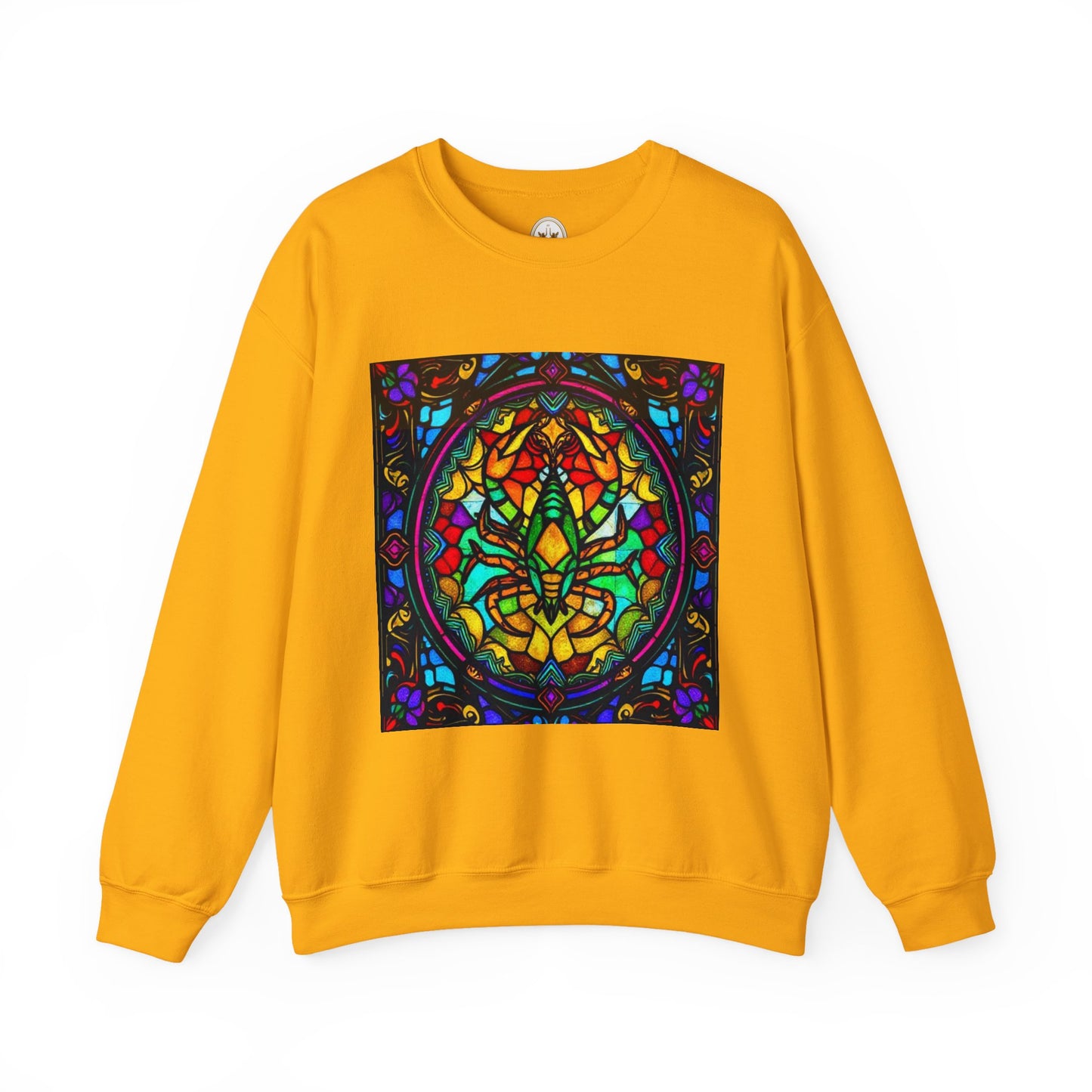 Unisex Heavy Blend™ Crewneck Sweatshirt, Glass 1, Scorpio Zodiac Design
