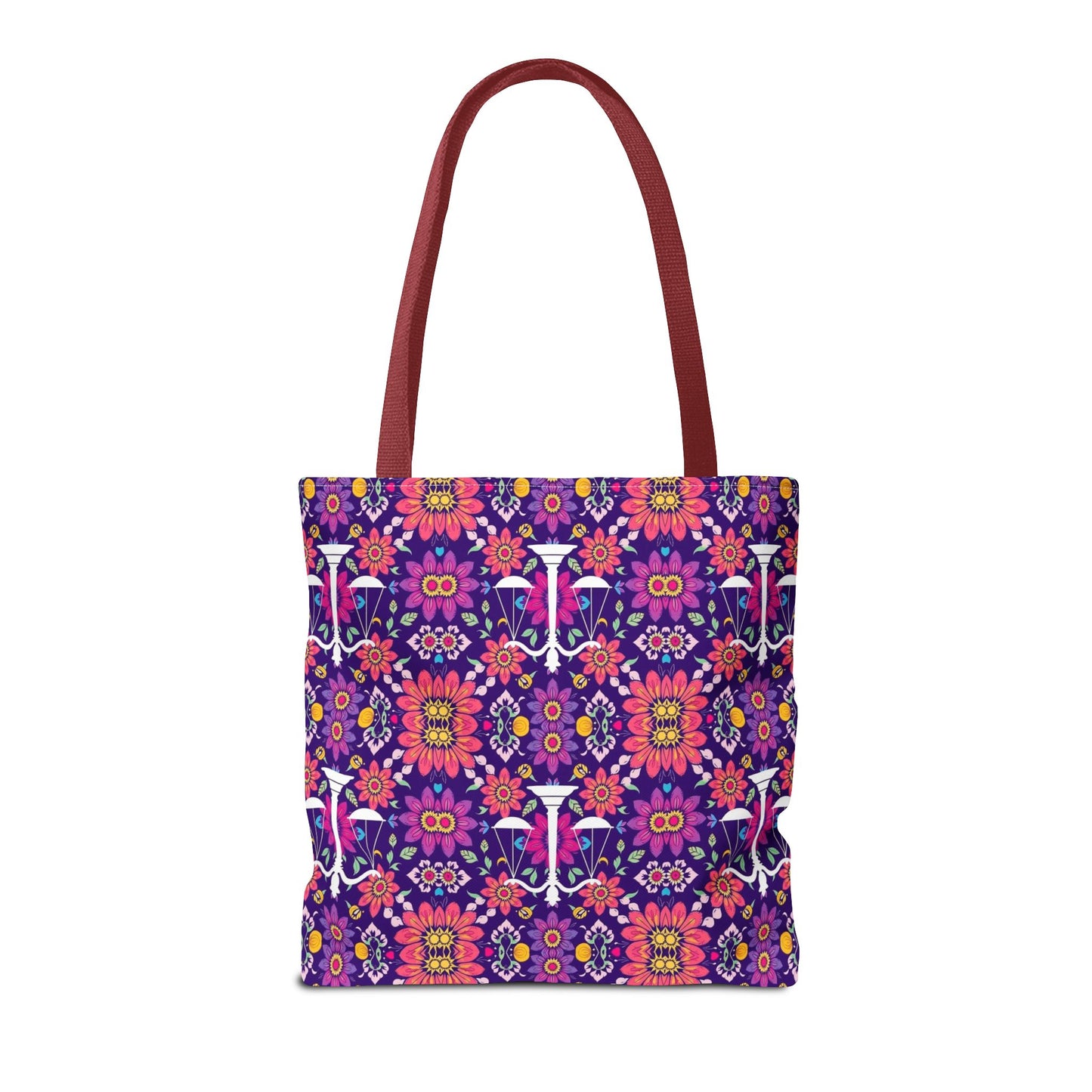 Tote Bag, (AOP), Libra, Zodiac v2, Flower Pattern