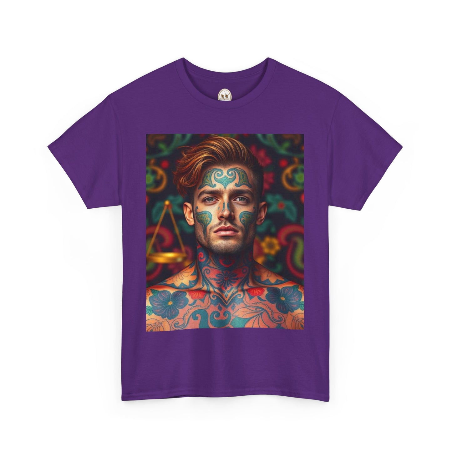 Unisex Heavy Cotton T-Shirt, Libra, Zodiac, Sexy Art