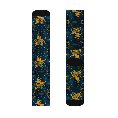 Sublimation Socks, Virgo, Zodiac Pattern