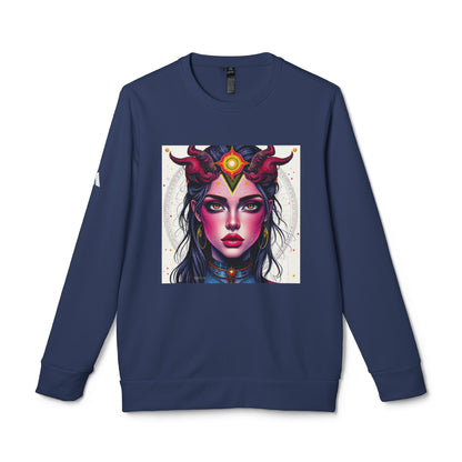 Adidas, Unisex Fleece Crewneck Sweatshirt, Virgo, Pop Art v1, Zodiac