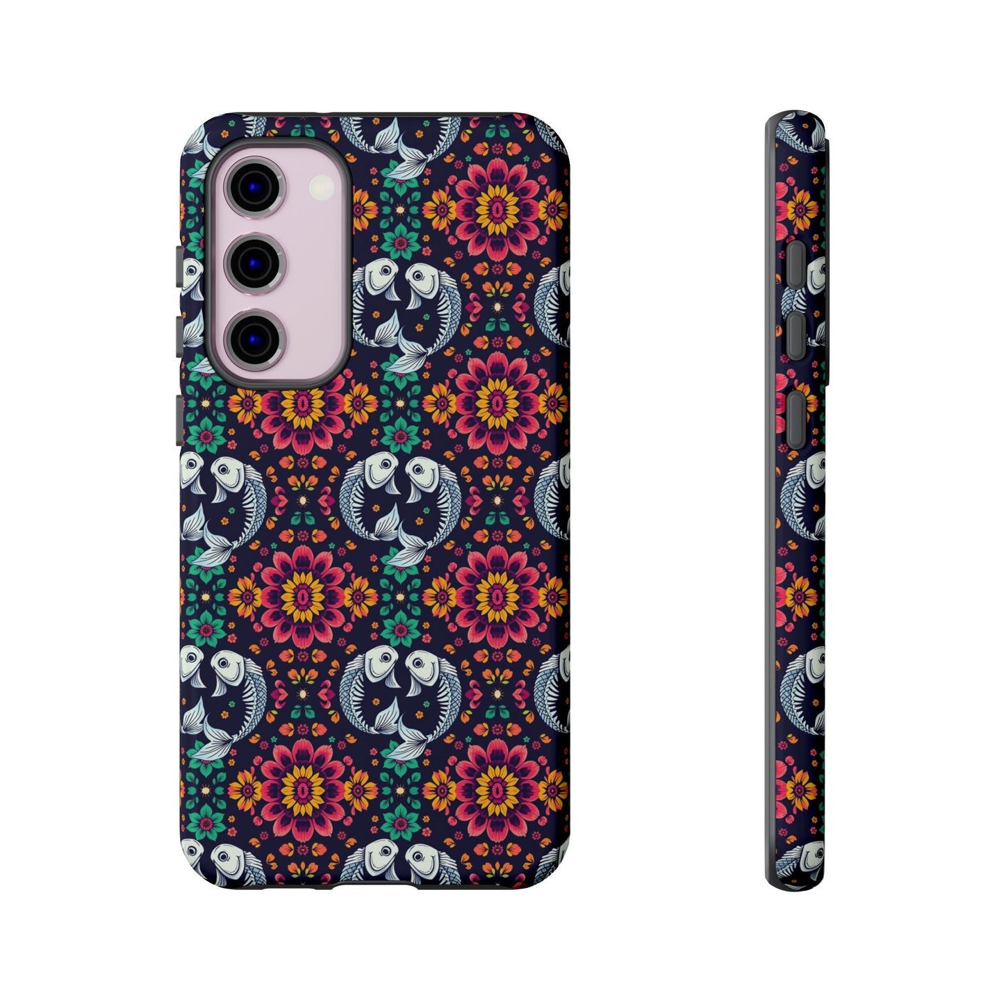 Tough Cases, Pisces, Zodiac v4, Flower Pattern