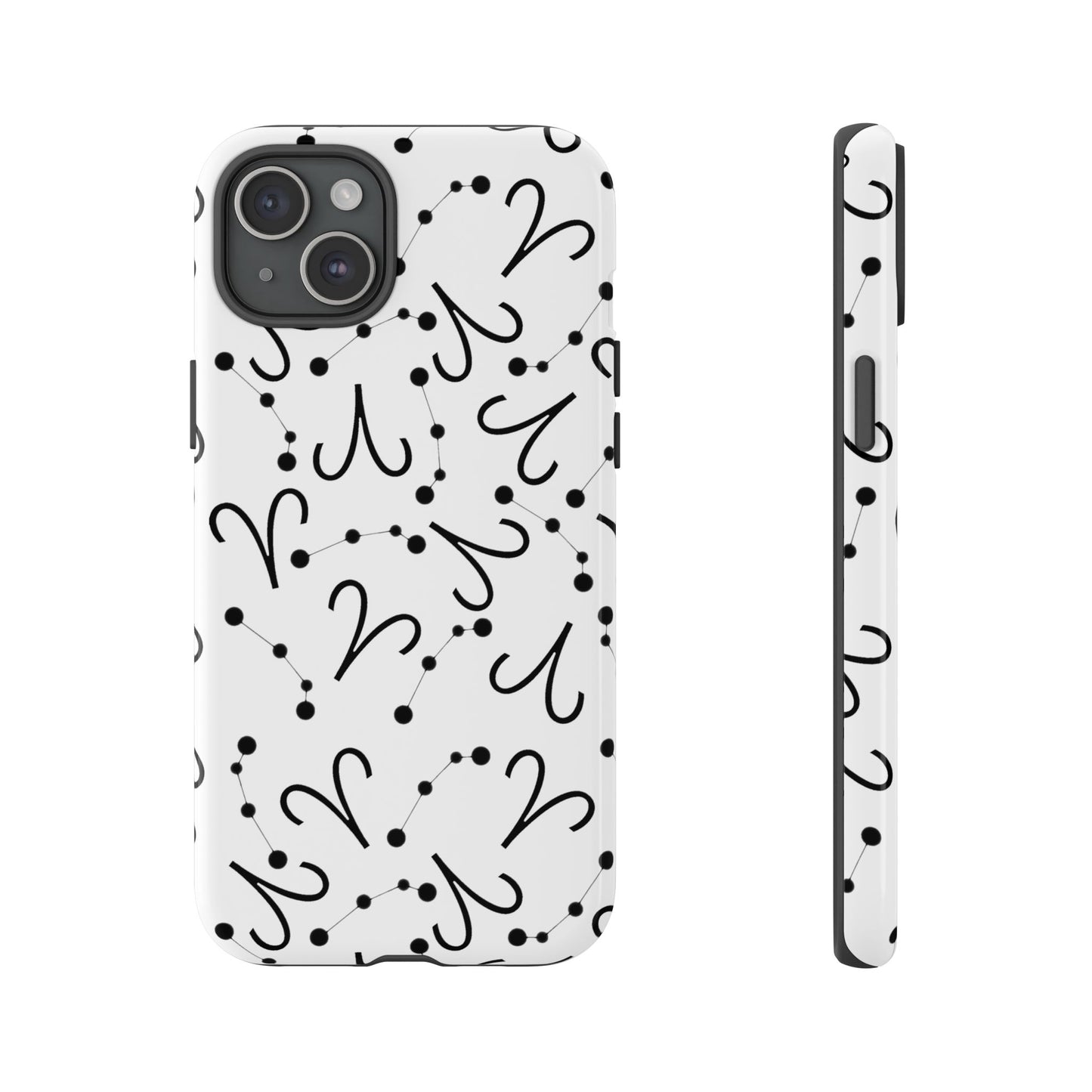 Tough Cases with the Aries Zodiac sign for iPhone, Samsung Galaxy, and Google Pixel devices
