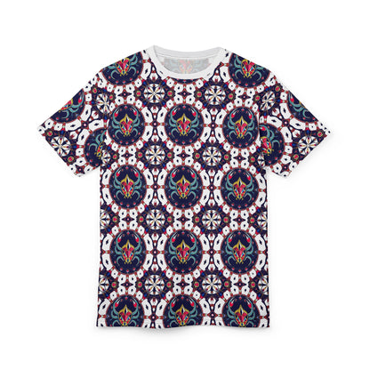 Unisex Cut & Sew T-Shirt, (AOP), Scorpio, Zodiac v4, Jewels Pattern