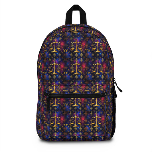 Backpack, Libra, Zodiac, Metal Pattern