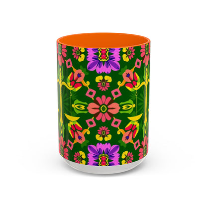 Accent Coffee Mug, Libra, Zodiac, Flower Pattern, (11, 15oz)