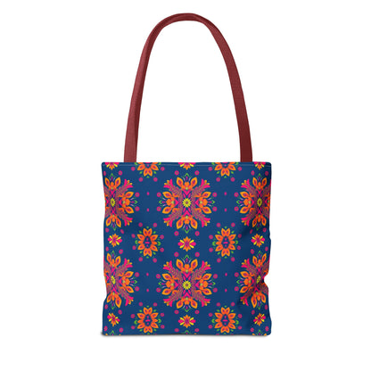 Tote Bag (AOP), Gemini, Zodiac v2, Flower Pattern