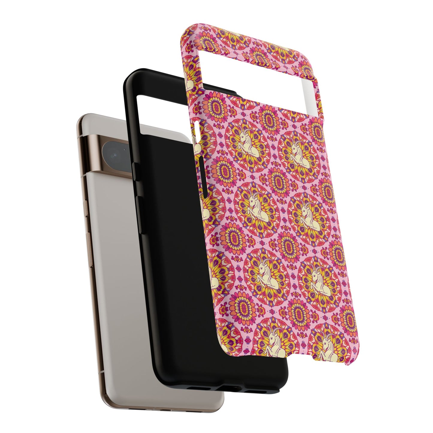Tough Cases, Capricorn, Zodiac v4, Flower Pattern