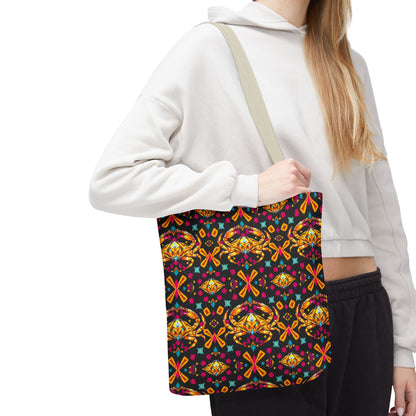 Tote Bag (AOP), Cancer, Zodiac v1, Jewel Pattern
