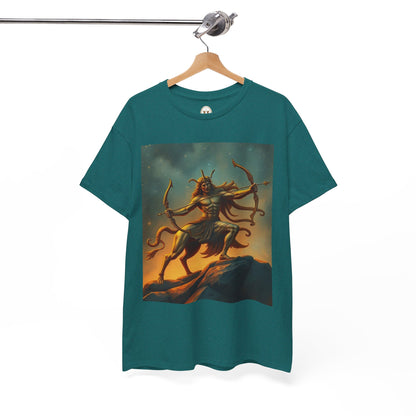 Unisex Heavy Cotton T-Shirt, Arrow Centaur, Sagittarius Zodiac Design