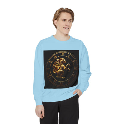 Garment-Dyed Sweatshirt, Unisex, Space Animal Design v1, Virgo