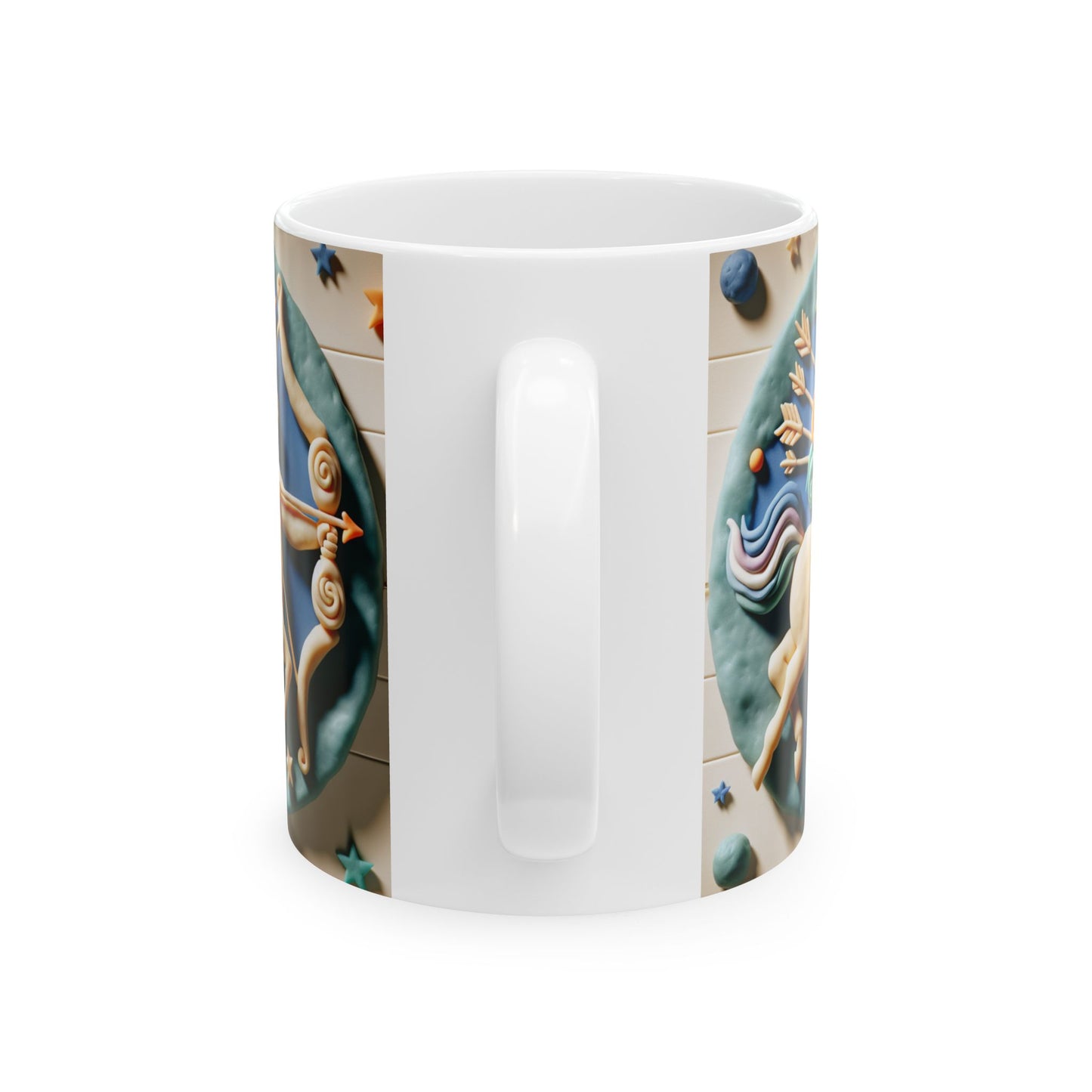Ceramic Mug, (11oz, 15oz), Ceramic Coffee Mug, Colour Horse, Sagittarius Zodiac Design