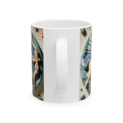 Ceramic Mug, (11oz, 15oz), Ceramic Coffee Mug, Colour Horse, Sagittarius Zodiac Design