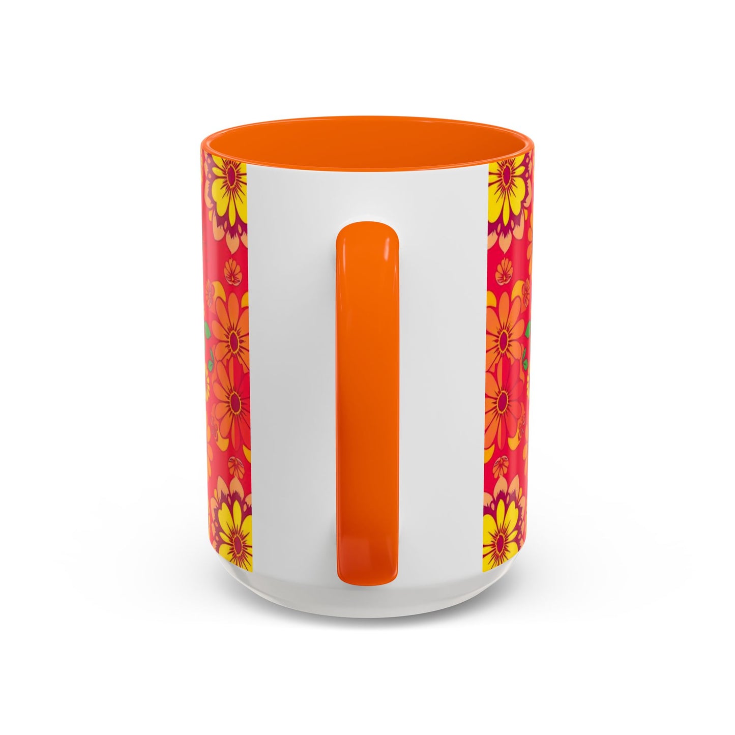 Accent Coffee Mug, Leo, Zodiac v4, Flower Pattern, (11, 15oz)