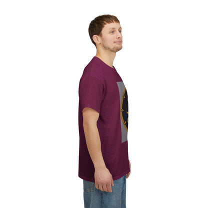 Unisex Heavy Cotton T-Shirt, Gold Libra God, Zodiac Design