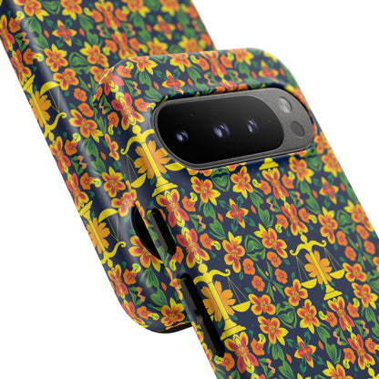 Tough Cases, Libra, Zodiac v3, Flower Pattern