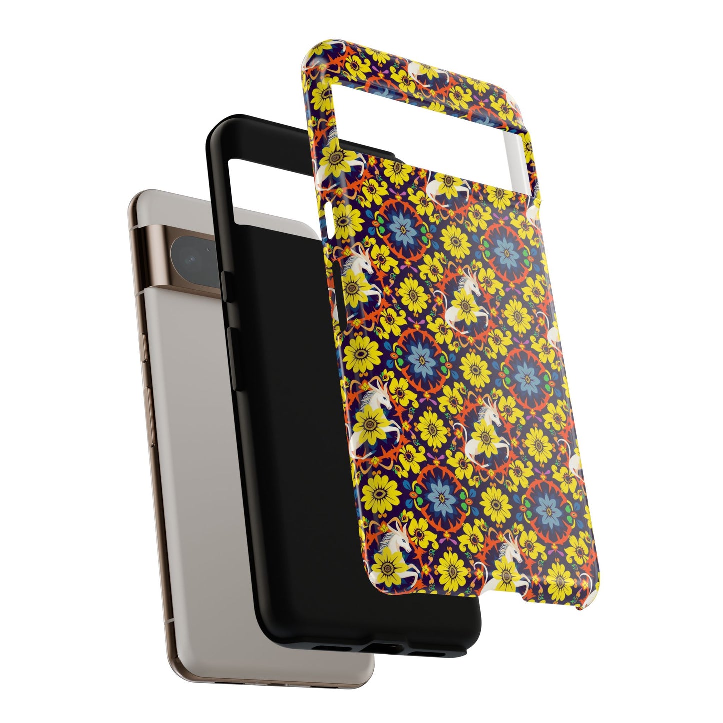 Tough Cases, Aquarius, Zodiac v3, Flower Pattern