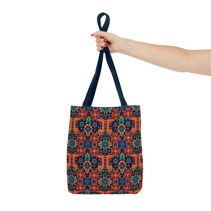 Tote Bag, (AOP), Gemini, Zodiac v1, Flower Pattern