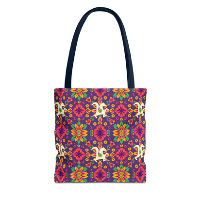 Tote Bag (AOP), Aquarius, Zodiac v2, Flower Pattern
