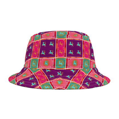 Bucket Hat, (AOP), Capricorn, Zodiac v1, Shape Pattern