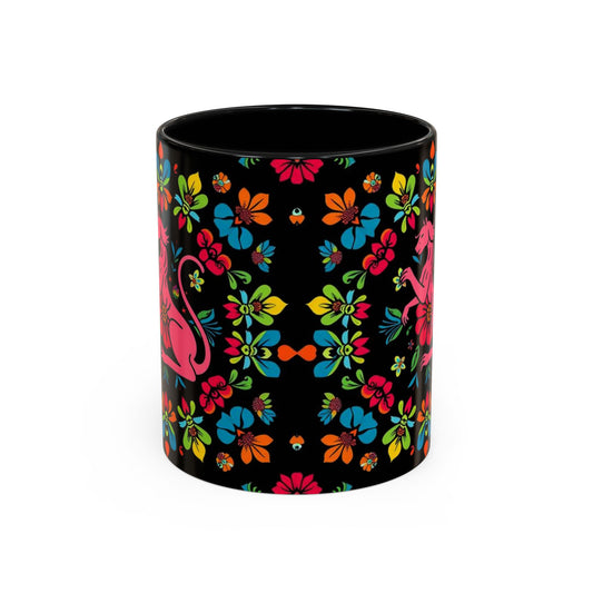 Accent Coffee Mug, Zodiac. Virgo, Flower Pattern, (11, 15oz)