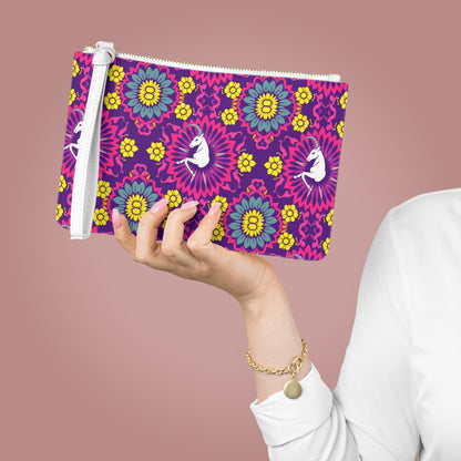 Clutch Bag, Capricorn, Zodiac v3, Flower Pattern