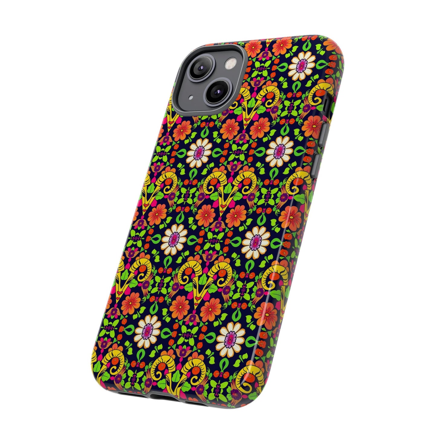 Tough Cases, Aries, Zodiac v4, Flower Pattern
