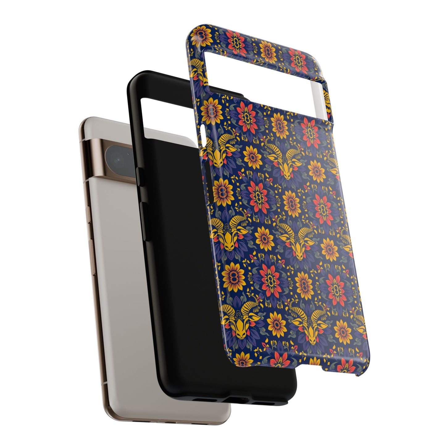 Tough Cases, Taurus, Zodiac v3, Flower Pattern