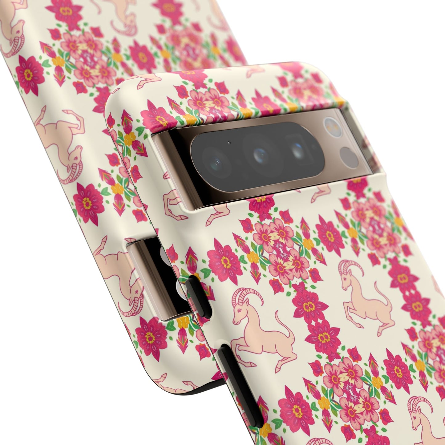 Tough Cases, Capricorn, Zodiac v3, Flower Pattern