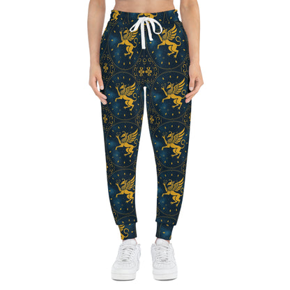 Athletic Joggers, Zodiac Design, Pattern, Virgo, AOP
