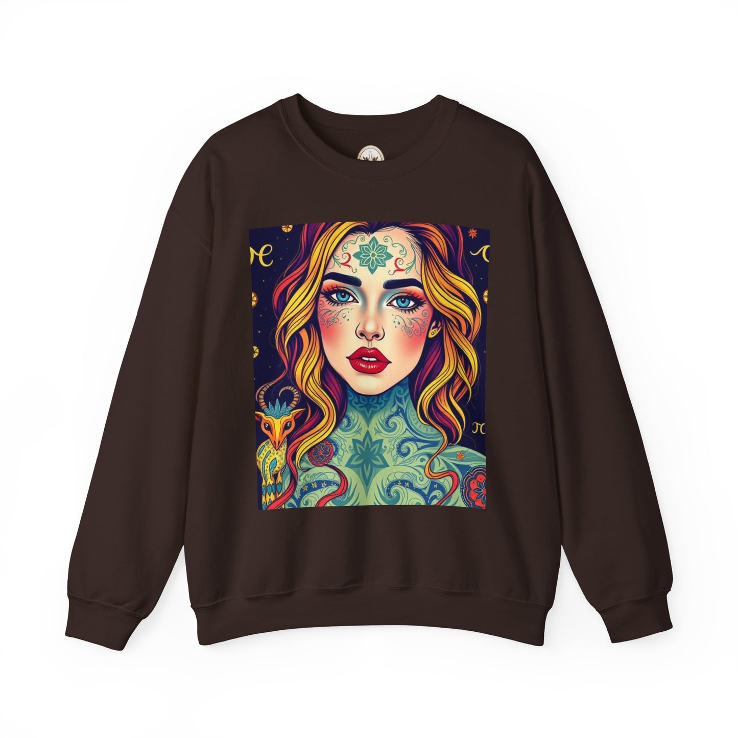 Unisex Heavy Blend™ Crewneck Sweatshirt, Aquarius, Zodiac, Sexy Pattern