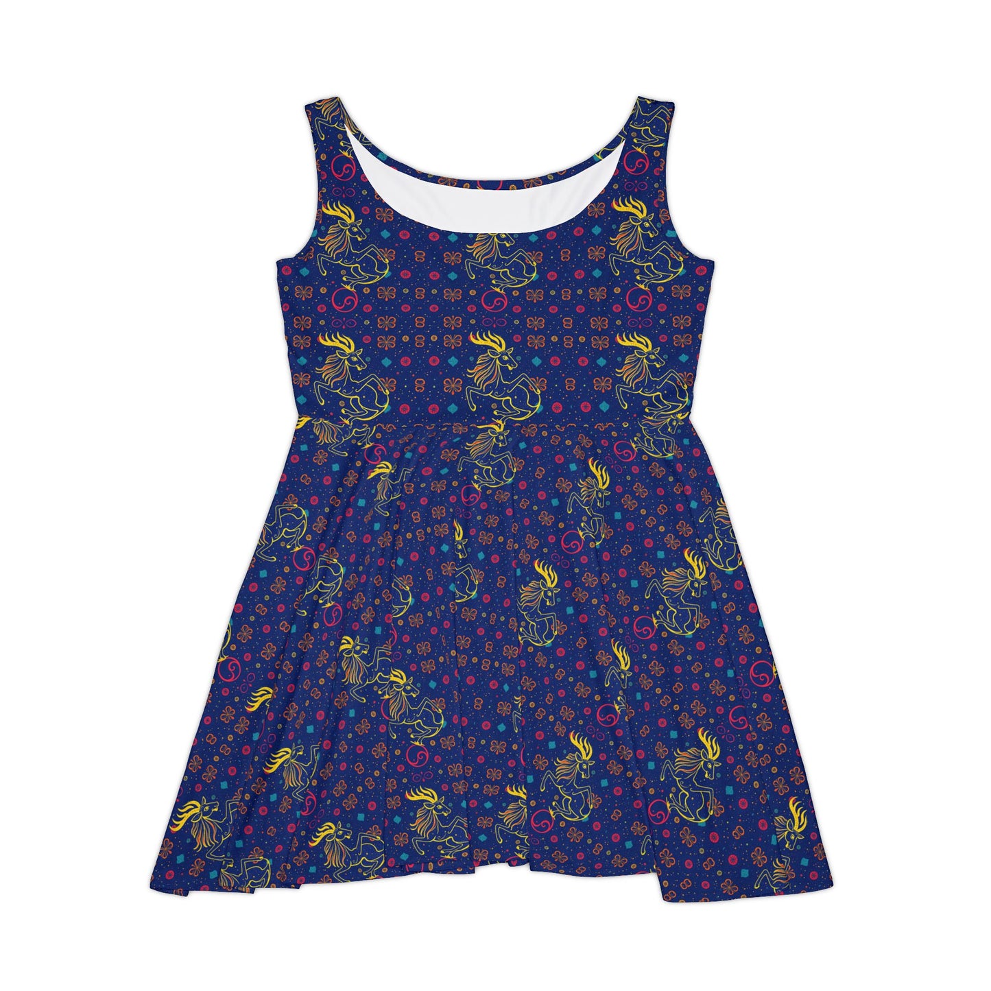 Women's Skater Dress, AOP, Zodiac, Aquarius, Pattern