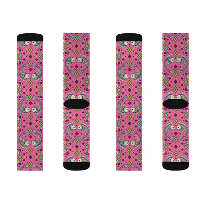 Sublimation Socks, Pisces, Zodiac v1, Jewel Pattern