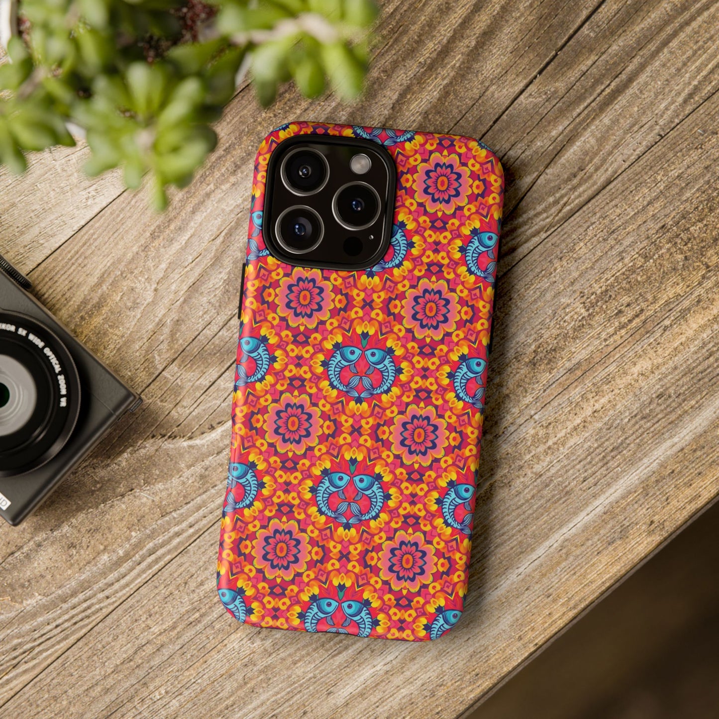 Tough Cases, Pisces, Zodiac v1, Flower Pattern