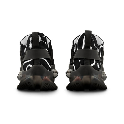Men's Mesh Sneakers, Leo Zodiac Sign, AOP, Black