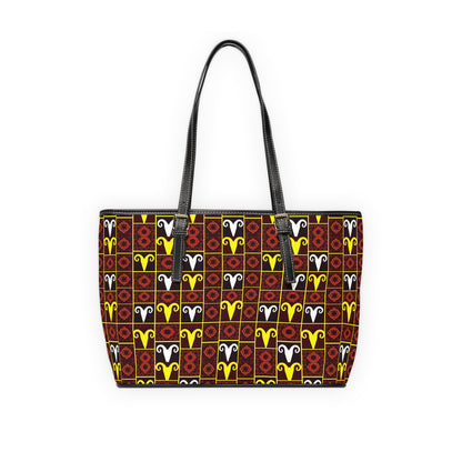 Leather Shoulder Bag, Aries, Zodiac, Shapes Pattern