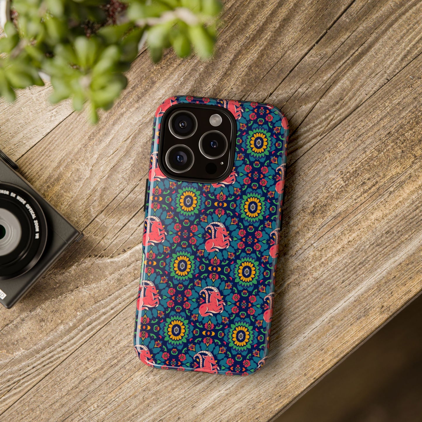 Tough Cases, Capricorn, Zodiac v1, Flower Pattern