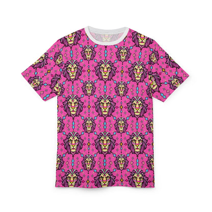 Unisex Cut & Sew T-Shirt, (AOP), Leo, Zodiac v3, Jewels Pattern