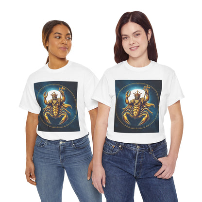 Unisex Heavy Cotton T-Shirt, Moon, Scorpio Zodiac Design