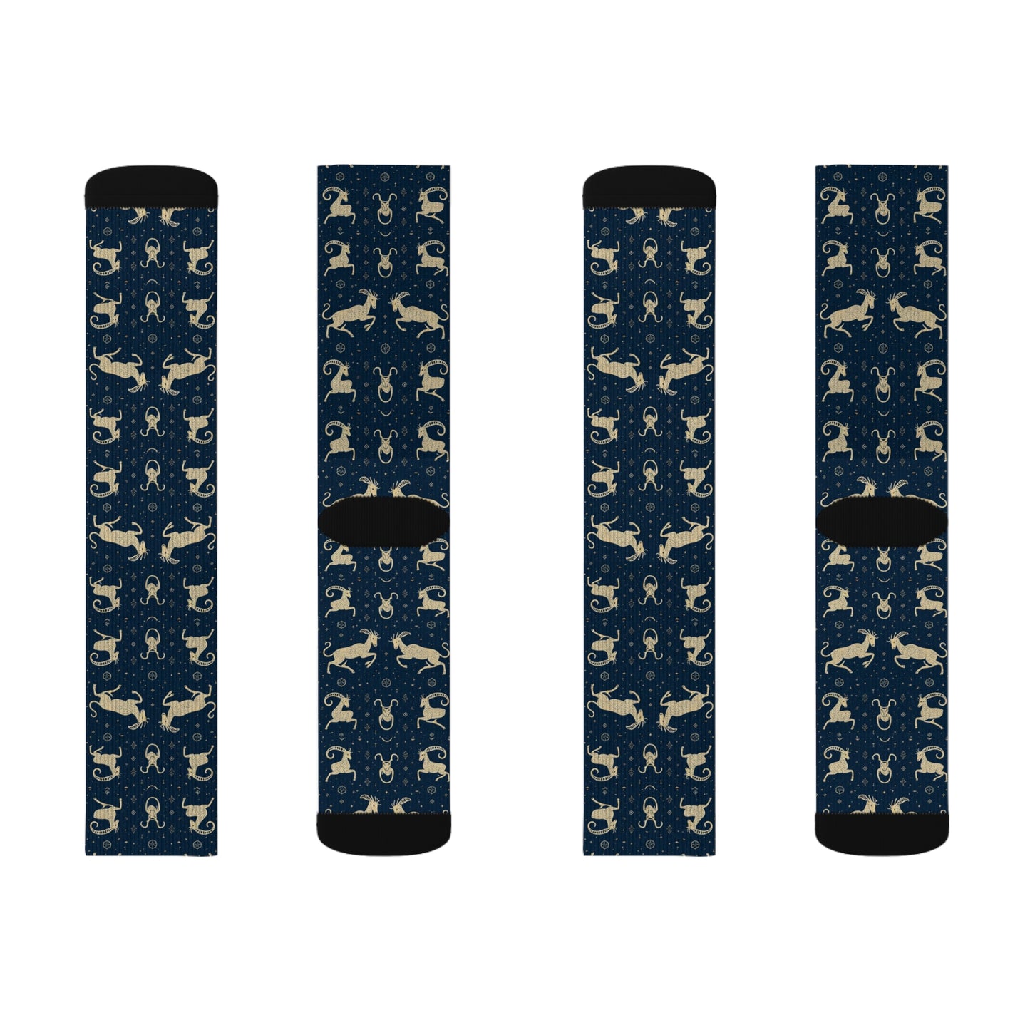Sublimation Socks, Capricorn, Zodiac, Pattern