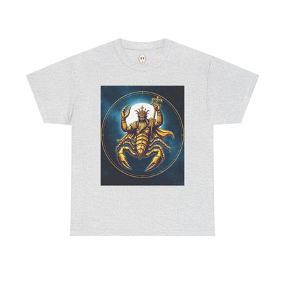 Unisex Heavy Cotton T-Shirt, Moon v1, Scorpio Zodiac Design