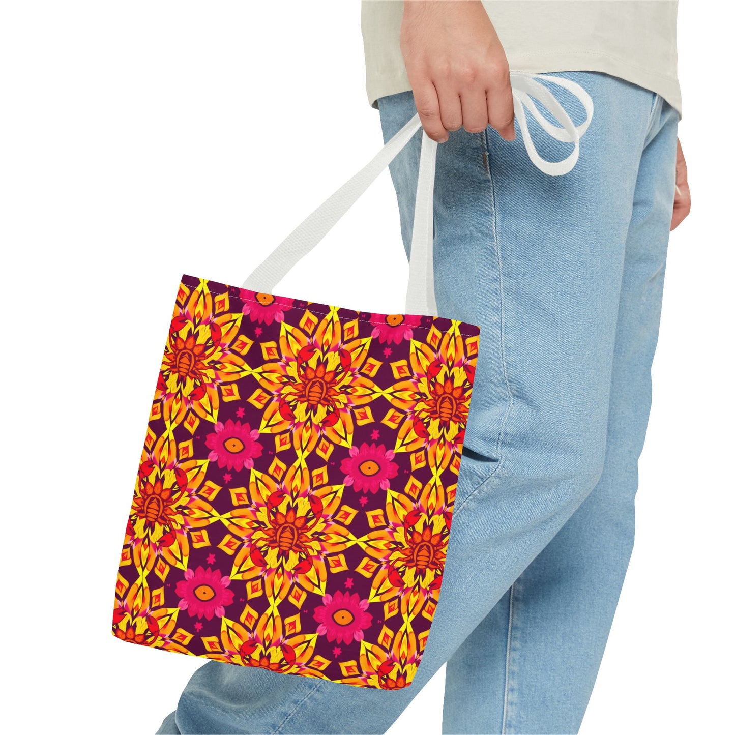 Tote Bag (AOP), Scorpio, Zodiac, Flower Pattern