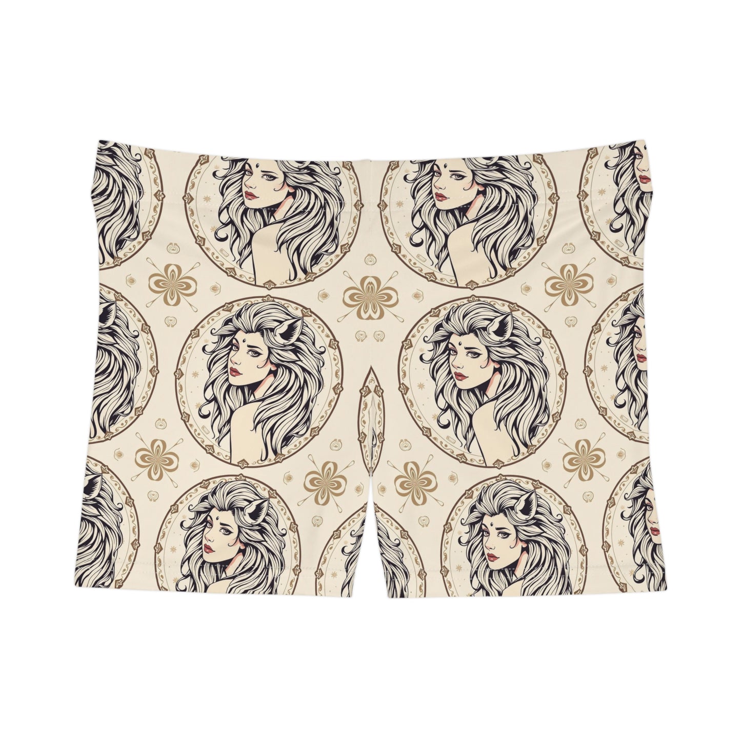 Women's Shorts, (AOP), Leo, Zodiac v4, Sexy Pattern