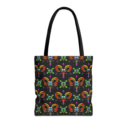 Tote Bag (AOP), Aries, Zodiac, Jewel Pattern